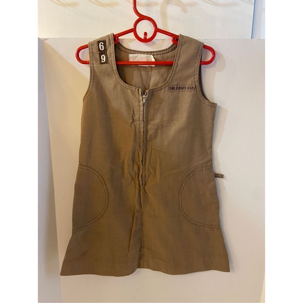 Girl Scouts Troop 69 brownie dress‎ Usa vintage size 8 Rare